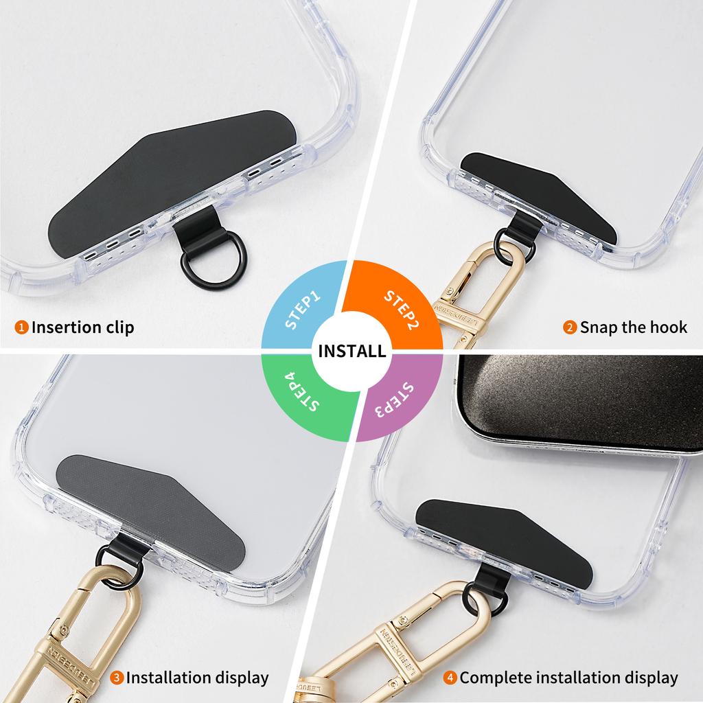 D-образное кольцо, шнурок для телефона, металлическая нашивка-подушечка для ремешка-шнурка для телефона