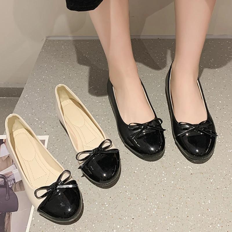 Женские туфли на плоской подошве, новые весенне-осенние удобные нескользящие туфли-лоферы на плоской подошве, женские элегантные модные кроссовки с бантом, женские кроссовки Zapatos De Mujer
