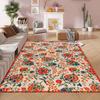 Винтажный ковер с цветочным узором Этнический Максималистский Коврик для гостиной для кабинета, спальни, террасы и т. д. Домашний декор Ковер Нескользящий Устойчивый к пятнам