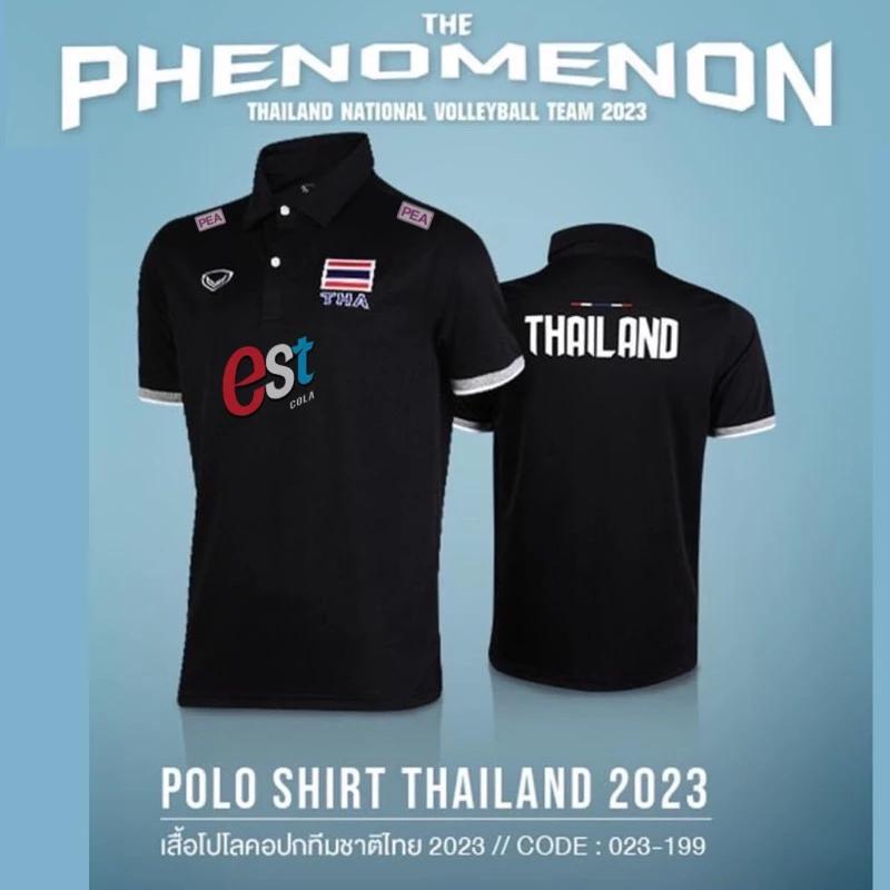ТАИЛАНД Национальная женская волейбольная форма 2023 года для фанатов, версия для печати, быстросохнущая рубашка-поло из полиэстера с коротким рукавом, форма с логотипом Таиланда, спортивная форма в помещении