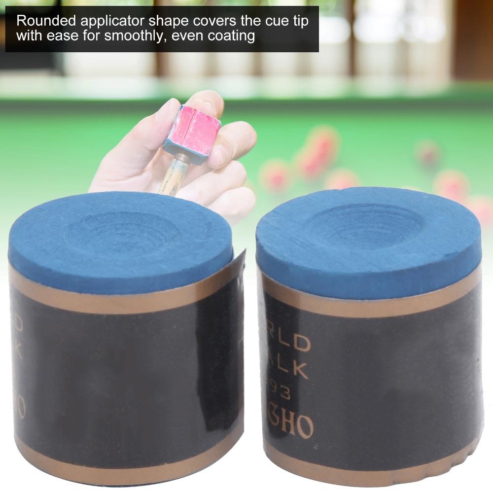 2PCS Wear-Resistant Billiard Cue Tips Non-clumping Pool Cue Chalks  Tournament Use