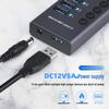 10-портовый USB 3.0 концентратор с независимыми переключателями и док-станция с высоким током