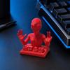 Настольное украшение 3D-печати, забавная красная инопланетная скульптура с мотивирующими цитатами для рабочего стола офисных работников, игрушка для снятия стресса, подарки для коллег