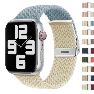 Плетеная петля для Apple Watch 8 Ultra 7, браслет 49 мм, 41 мм, 45 мм, нейлоновый браслет Correa, серия IWatch 7, 6, 3, 4, 5 SE, 38 мм, 40 мм, 42 мм, 44 мм