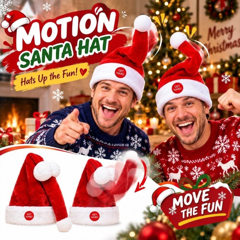 Motorized Motion Electric Christmas Hat Adjustable Fit Swing Musical Toy Hat Gift Exchanges