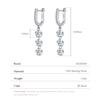 MODIAN 925 Silver Sparkling Luxury Clear CZ Swing Dangle Earrings Classic Wedding Drop Earrings For Women Jewelry