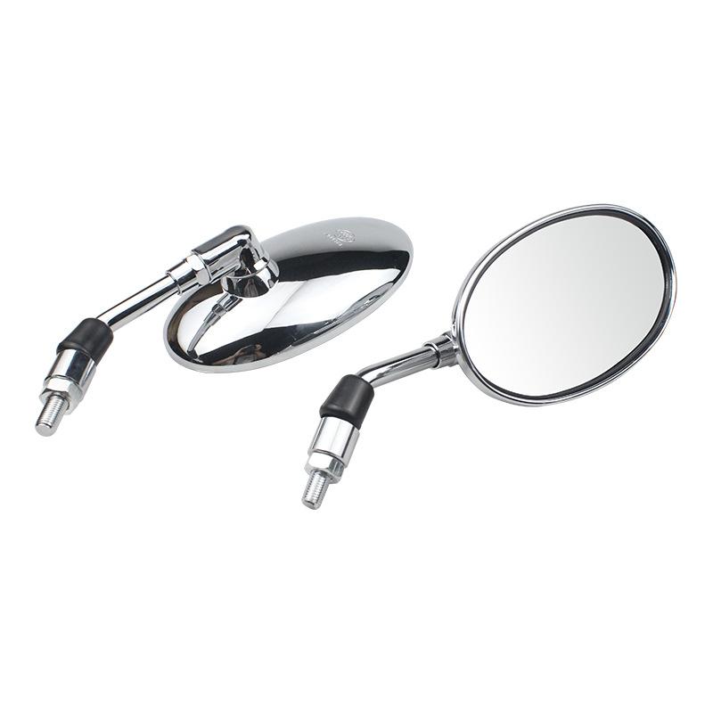Автомобильные ретро-аксессуары Зеркало заднего вида, Мотоциклетное модифицированное овальное вращающееся зеркало заднего вида с большим полем обзора