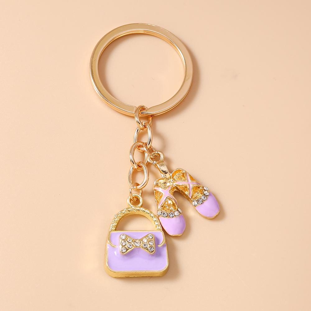 Fashion Simulation Lipstick Keychain Women Girls High Heels Key Ring Pendant for Handbag Charms DIY Key Holder Jewelry Gifts