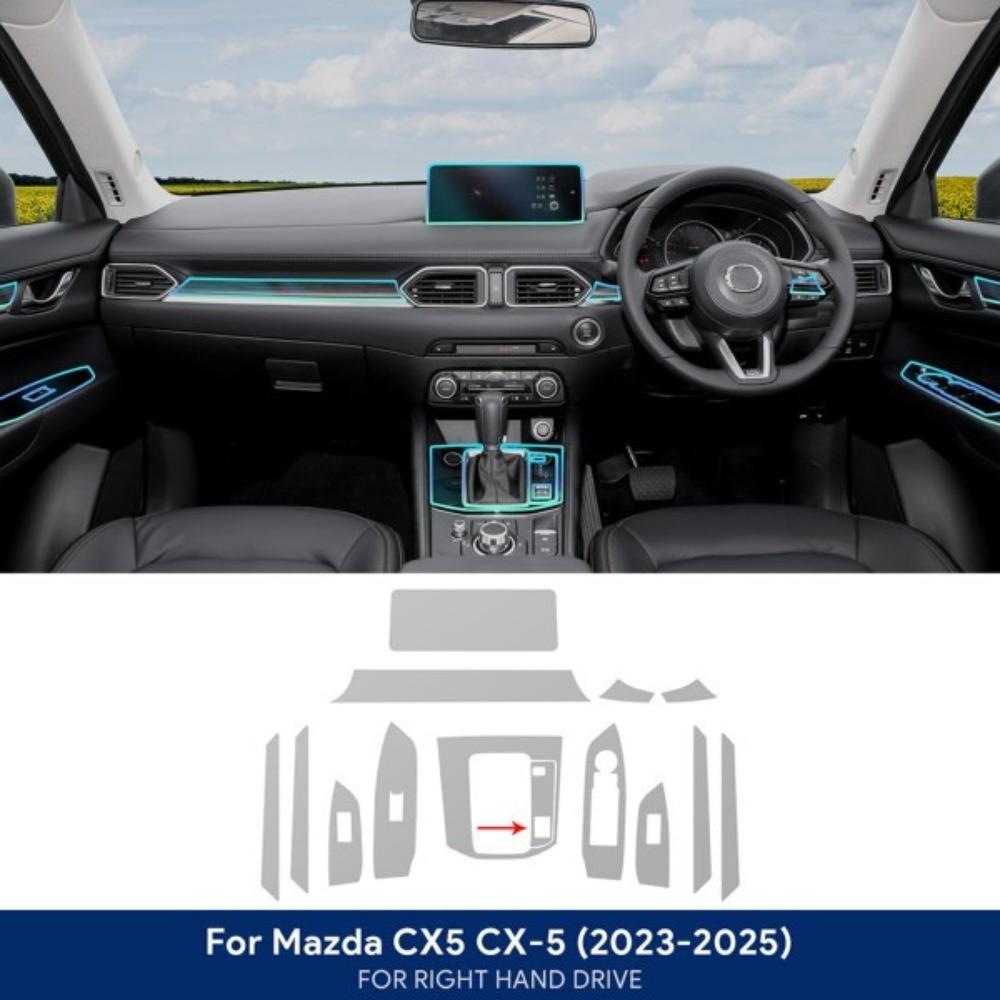 BDS1 Для Mazda CX 5 2023-2025 Невидимая Внутренняя Пленка TPU Полный Комплект Кнопок Переключения Передач Защитный Слой Аксессуары для Модификации Автомобиля