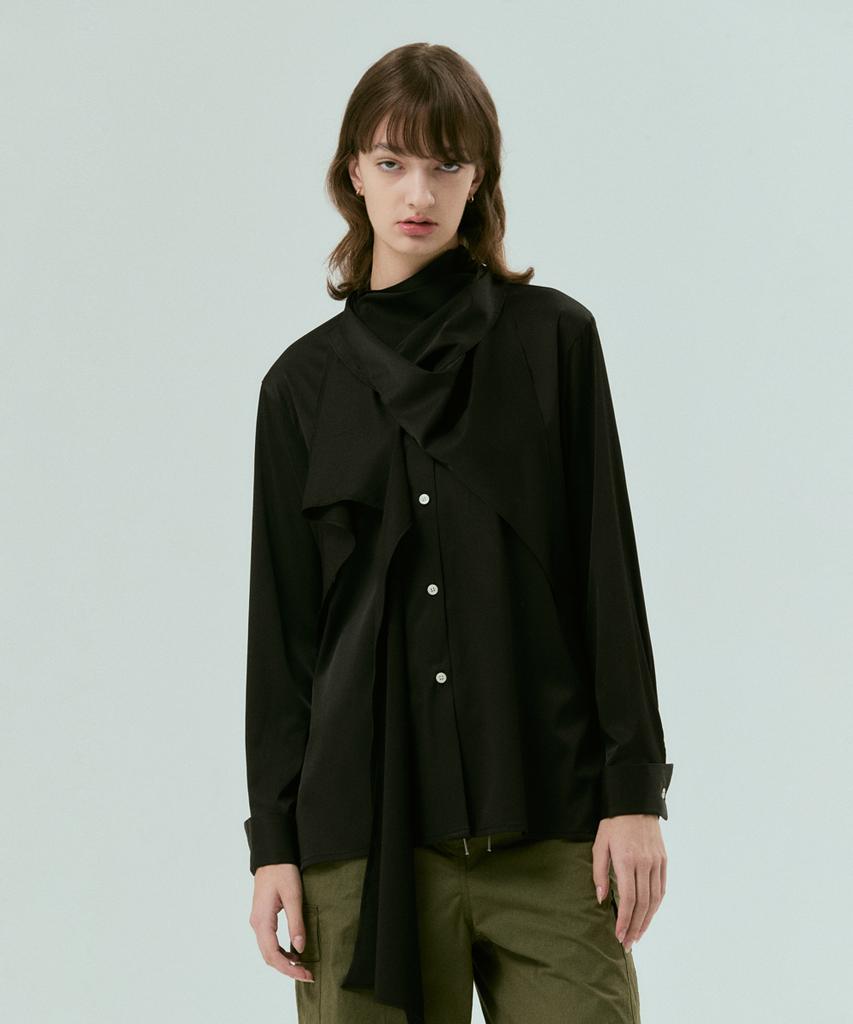 SILN Scarf Blouse (Black)