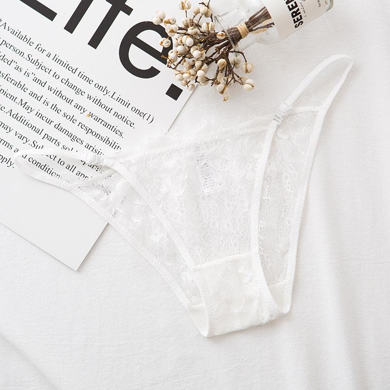 Кружево ресниц Регулируемые бретели Прозрачные трусики для нижнего белья с хлопковой ластовицей