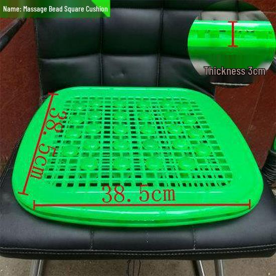 Double-Layer Bamboo Chip Seat Cushion for Cars and Heavy Machinery - Breathable & Sweat-Resistant