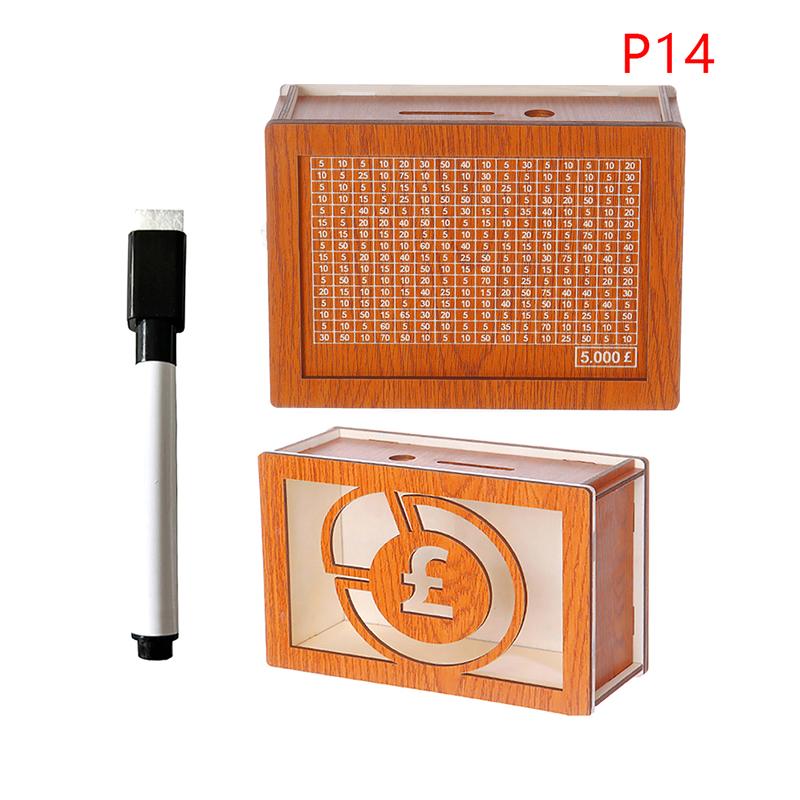 Декоративная копилка из натурального дерева со счетчиком, копилка ручной работы для творческих детей, цель по экономии денег 10000 евро