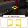 Interior Rear Door Handle Cup Holder Cover Trim Frame For Ford F150 2021+ Yellow
