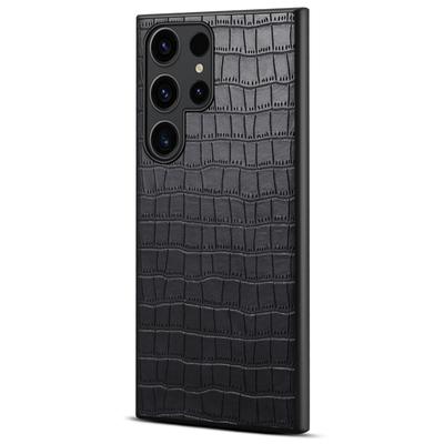 Для Samsung Galaxy S24 Ultra чехол PU+PC+TPU крокодил текстурированный чехол для смартфона
