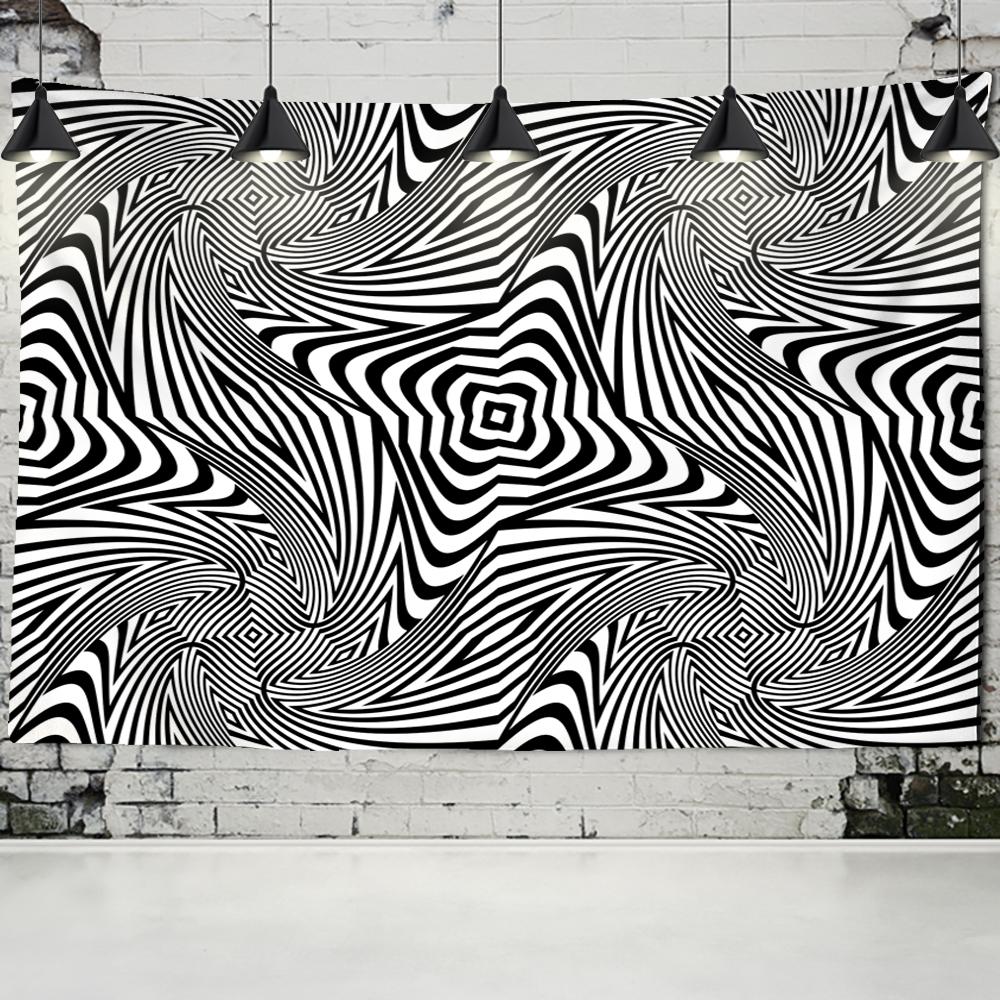 Психоделический головокружительный узор, гобелен на стене, 3D печать, хиппи, колдовство, мандала, домашний декор