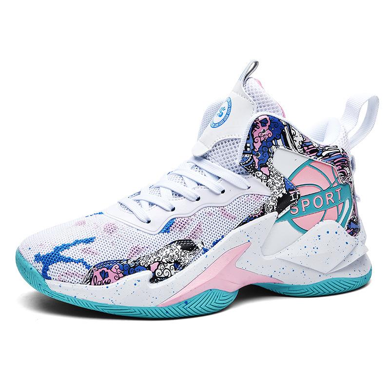 Basketball Shoes Men's Summer High-top Non-slip, Wear-resistant, Rebound and Shock-absorbing Sneakers Children's Adolescent Student Sneakers