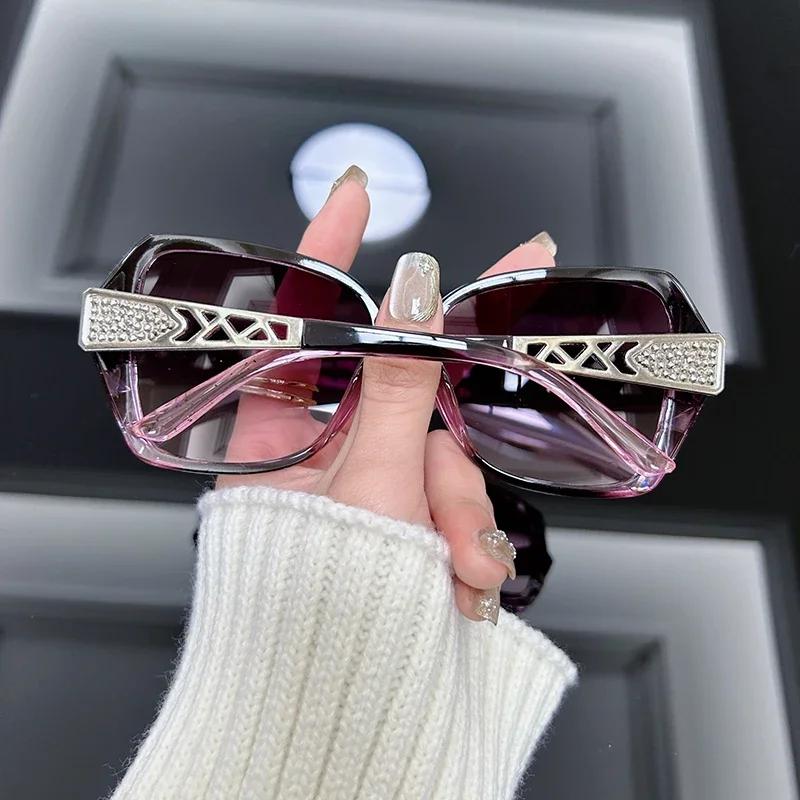 Vintage Square Sunglasses Women Luxury Brand Designer Sun Glasses Female Retro Big Frame Gradient Fashion