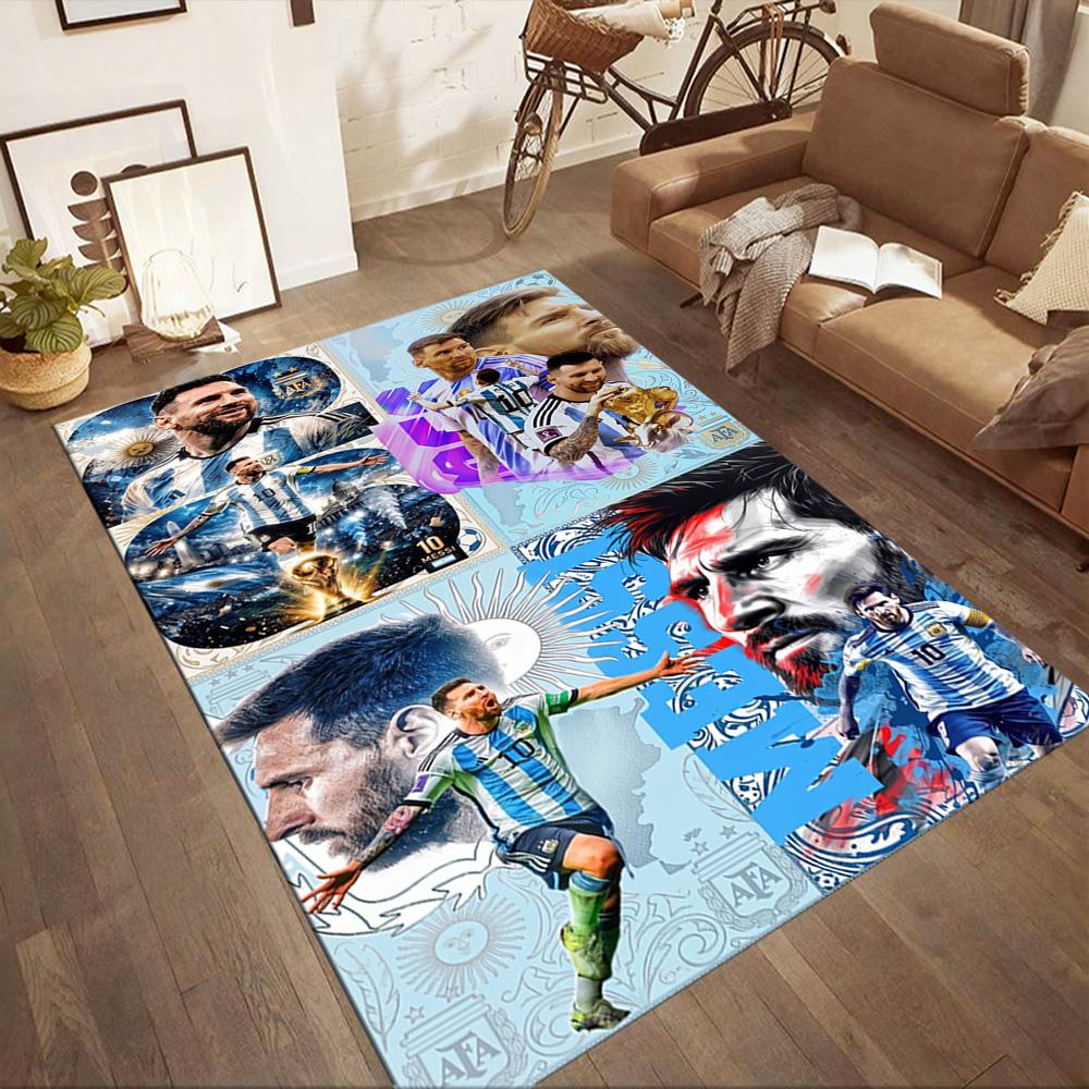 Messi 342 Area Rug Suitable for Balcony Living Rooms Entryway Playrooms Antislip Carpet Office home decor Gift for Festivals
