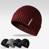 Black Human Label Winter Hat Add Fur Lined Warm Beanie Hat Stylish Knitted Hat For Men Women Ski Sports Winter Cap
