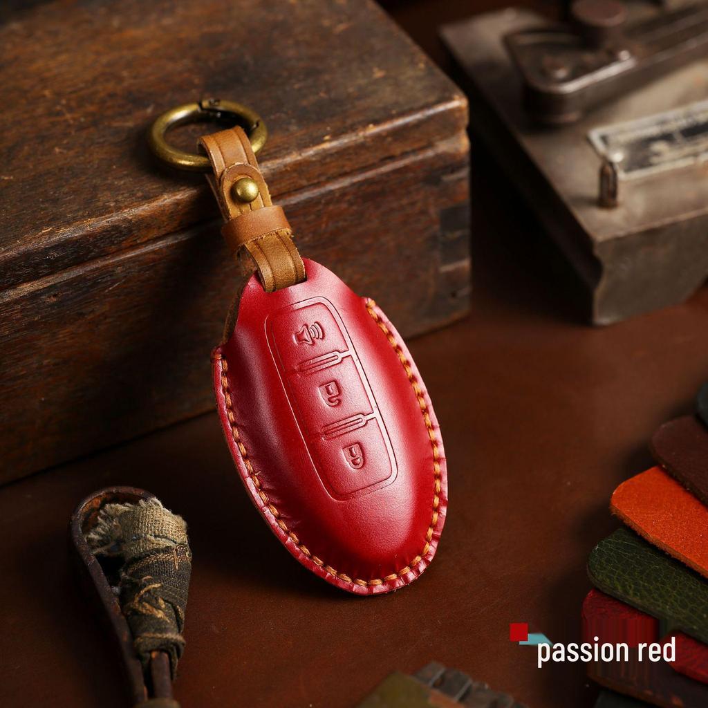 Чехол для ключа Nissan: Подходит для Qijun, Qashqai, Tiida, New Teana, Sylphy - Кожа Crazy Horse