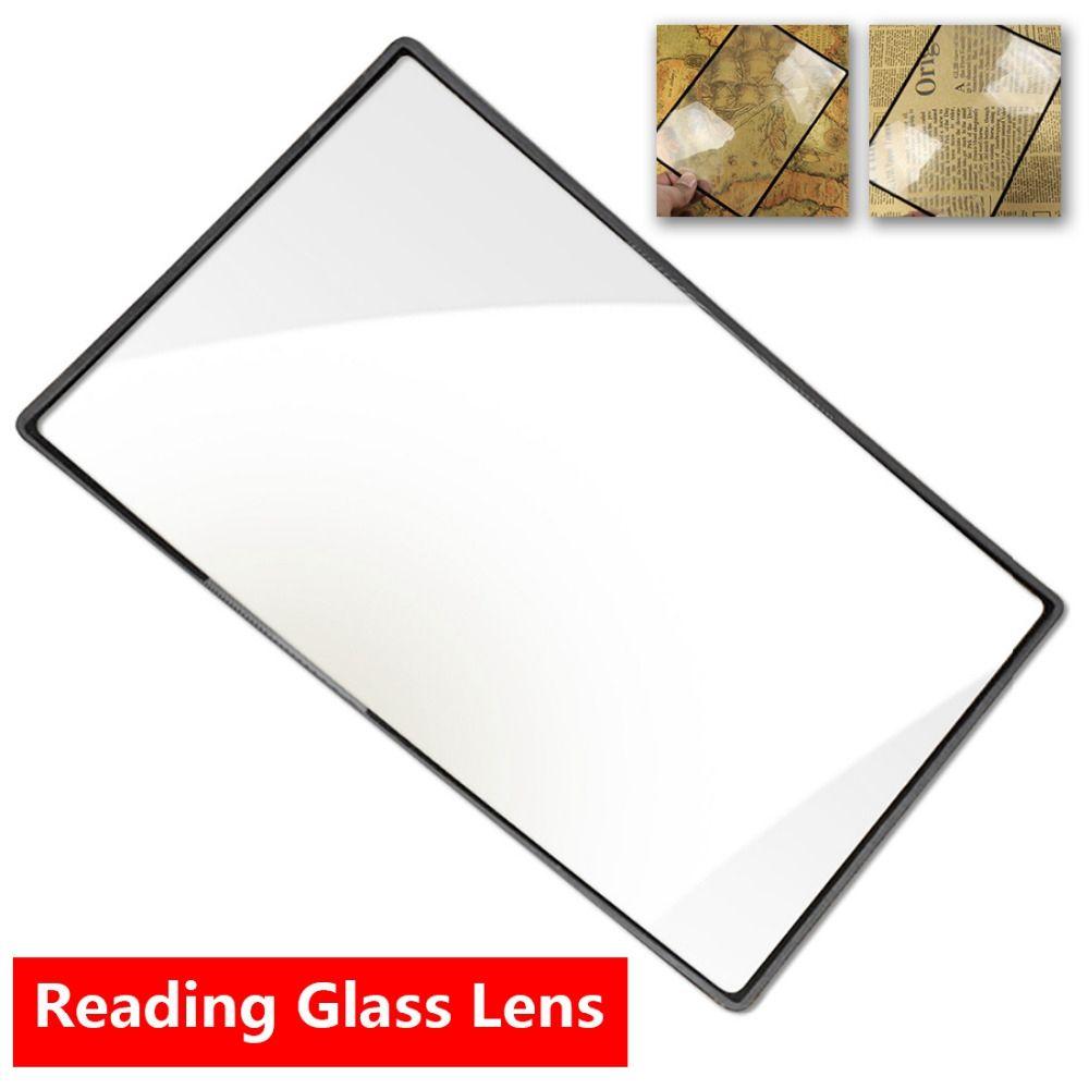 A5 Flat PVC Transparent X3 Magnifying Magnifier Sheet Book Page Magnification Reading Glass Lens