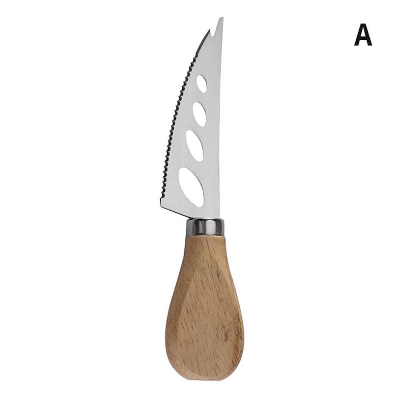 1Pc  Steel Stainless Cheese Knives With Bamboo Wood Handle Cheese Slicer Cheese