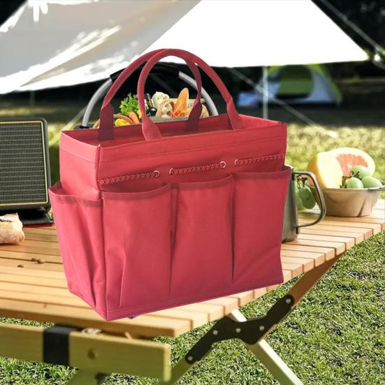 Сумка для хранения садового инвентаря с эргономичной ручкой, большой вместимостью, множеством карманов, водонепроницаемый, универсальный органайзер для хранения