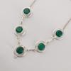 Green Onyx Gemstone Silver Necklace, 925 Sterling Silver Elegant Women Necklace, Partywear Jewelry RN-2-17