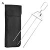 Barbecue Fork Three Prong Food Grade Heat-resistant Great Strength No Deformation Barbecue Stainless Steel Meat Vegetable Barbecue