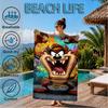 Tazmanian Devil's Fury Beach Towel, Super Soft Microfiber, Perfect Gift for Her/Him, Birthday, for Pool, Beach, Travel, Decor Beach Party
