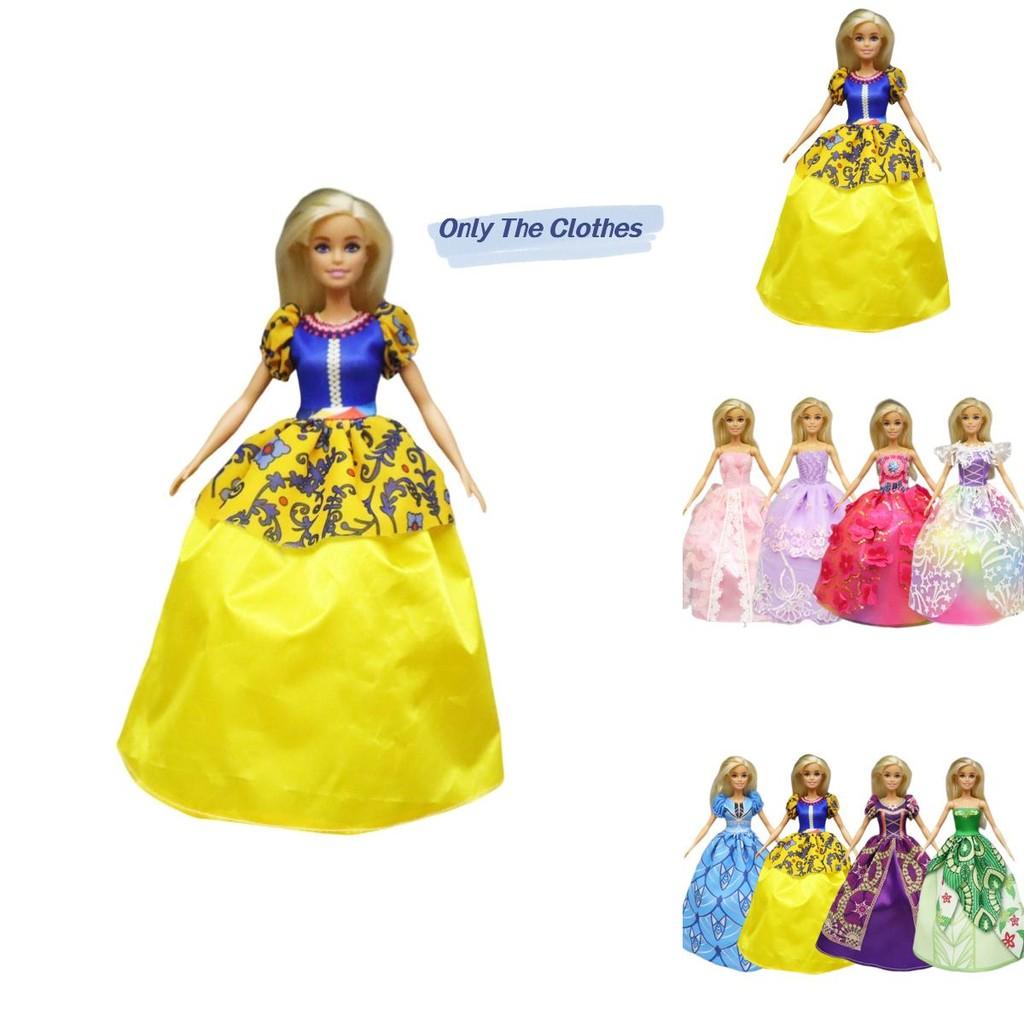 Fashionable Barbie Doll Costume Children's Pretend Play Clothing With Elegant Wedding Dress Available In Multiple Colors