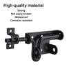 Slide Bolt Gate Latch Iron Bolt Sliding Lock Black Bolt Gate Lock with Screws for Outdoor Doors Sheds Barn Door Home Hardware 1p