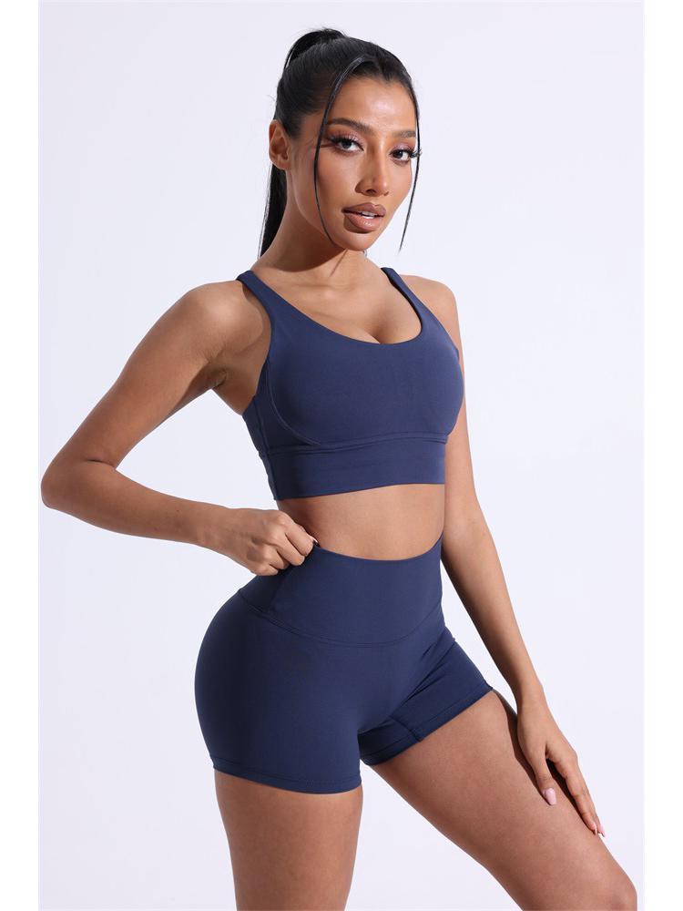 Женский спортивный бюстгальтер для йоги с перекрещенной спинкой Nude Feel