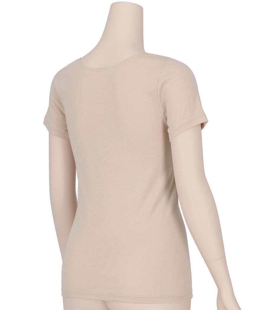 Organic Cotton Loose BE Wing/Wacoal Women's 100% Undershirt, Moisture-Wicking, Quick-Drying, Fit, 3/4 Sleeve, EL1371, Women's,