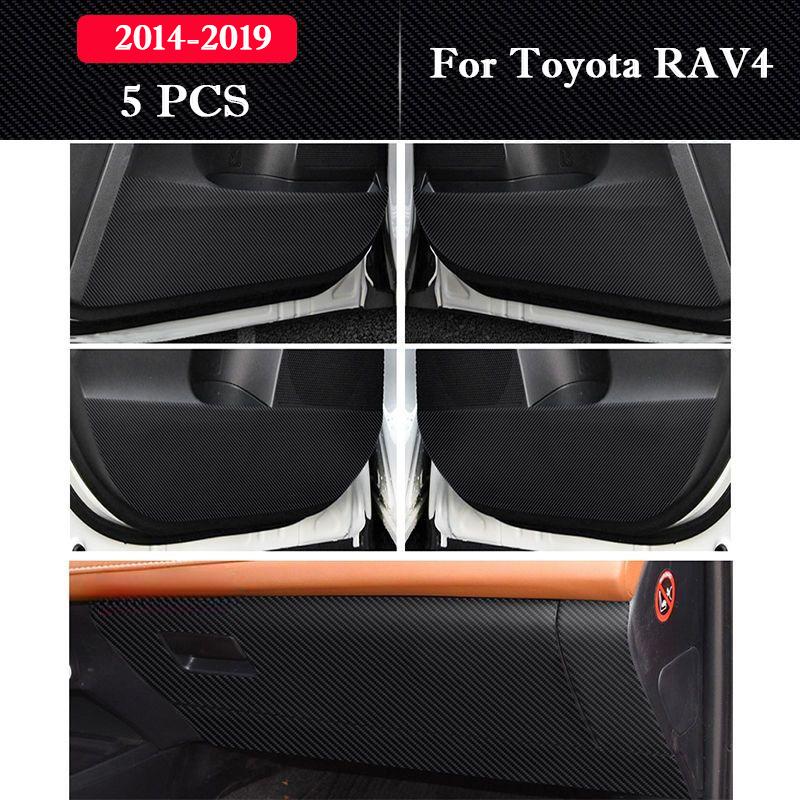 Для Toyota RAV4 2014-2026 Автомобильные накладки на двери от пинков Защитные наклейки на бардачок Внутренние аксессуары Пленка устойчивая к царапинам