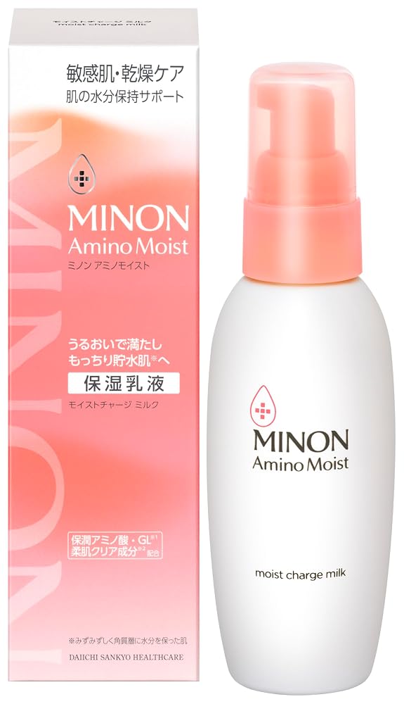 MINON Amino Moist Увлажняющее молочко-заряд 100 г с образцом для чувствительной и сухой кожи, Низкий уровень раздражения
