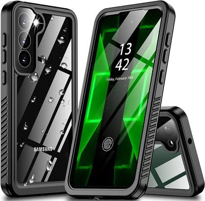 Водонепроницаемый чехол для Samsung Galaxy S24 S23 Ultra S22 Plus A55 A35 A15 A54 A34 A24 A14 A53 A33 A23 A13, прозрачный, пылезащитный, противоударный, с полным покрытием на 360°