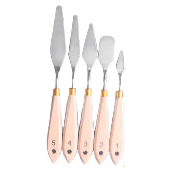 5 шт. шпатель для рисования DIY гибкий без заусенцев стильный скребок для тонирующей палитры с деревянной ручкой товары для рукоделия