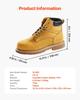 Steel Toe Work Boots UK Size 12 Waterproof for Men Slip-Resistant