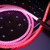 RGB-подсвечиваемый кабель для передачи данных, быстрая зарядка 100 Вт с эффектом «дышащего» света, USB-кабель для зарядки мобильного телефона