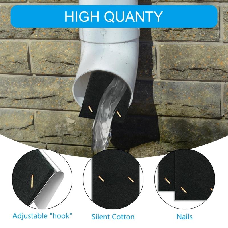Pack of 2 Multipurpose Rain Gutter Silencers with Adjustable Designs Convenient Portable Accessory for Noise Control