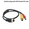 AV & DC Power Converter Cable 4Pin Aviation Male To Female Adapter For Car Rear Camera Monitor DIY Accessories