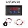 AC50-500V 10A 50A 100A Digital Voltmeter Ammeter 0.28" Dual LED Display Panel with Transformer