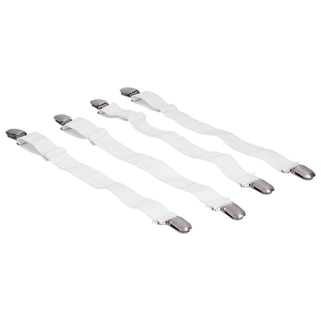 4Pcs Bed Sheet Fasteners Suspenders Elastic Sheet Band Straps Clips Holder