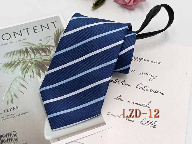 Мужской галстук на молнии с легкой затяжкой, без узла, полосатый, черный, 8 см