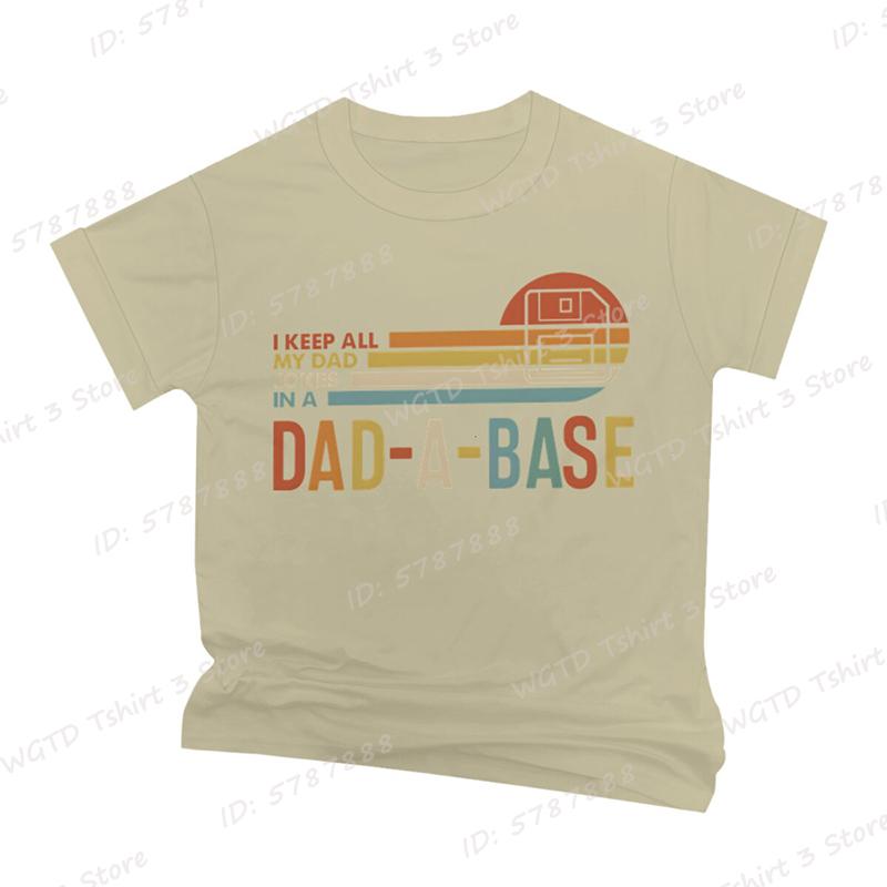 I Keep All My Dad Jokes In A Dad-a-base T-shirt, Short Sleeve, Father's Day Tshirt, New Daddy Shirt, Dad Gifts, Men's T-shirts