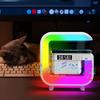 Bluetooth-совместимый динамик, офисные часы, RGB, ночник, зарядное устройство, 15 Вт, быстрая зарядка, беспроводная сигнализация, домашние настольные цифровые часы, настольные часы