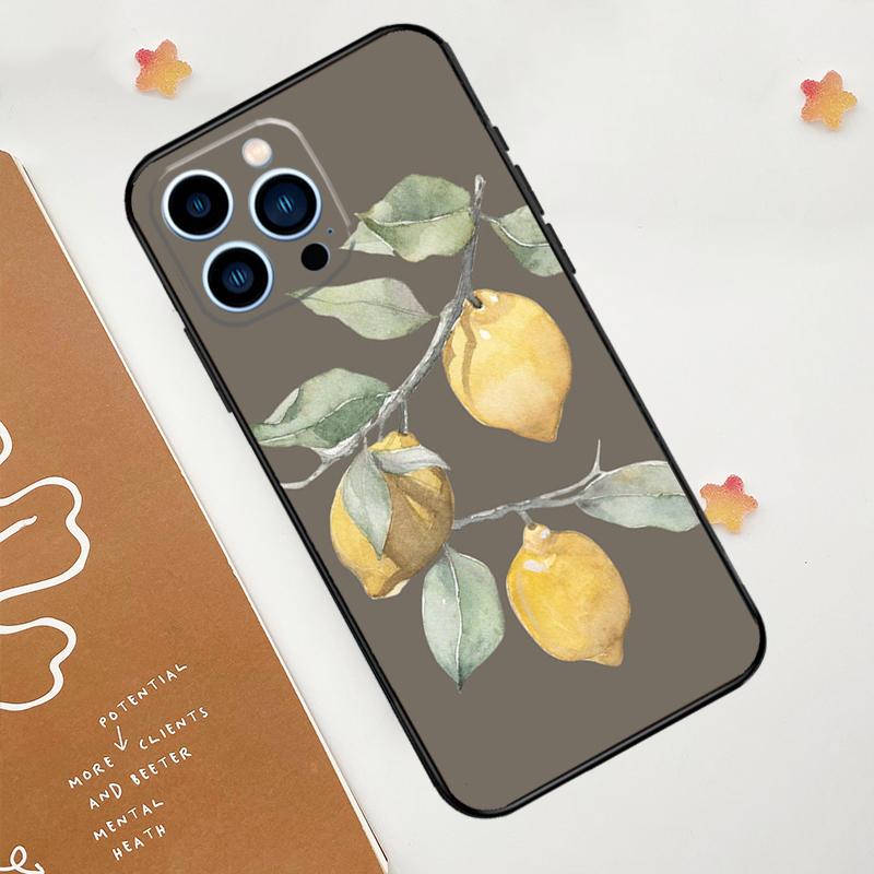 Чехол для телефона в виде лимона для iPhone 15 16 14 13 12 11 Pro Max Plus X XR XS 12 13 Mini Аксессуары для чехла