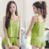 Women's Plus Size Summer Pajama Set: Simple Camisole Vest and Loose Shorts Two-Piece
